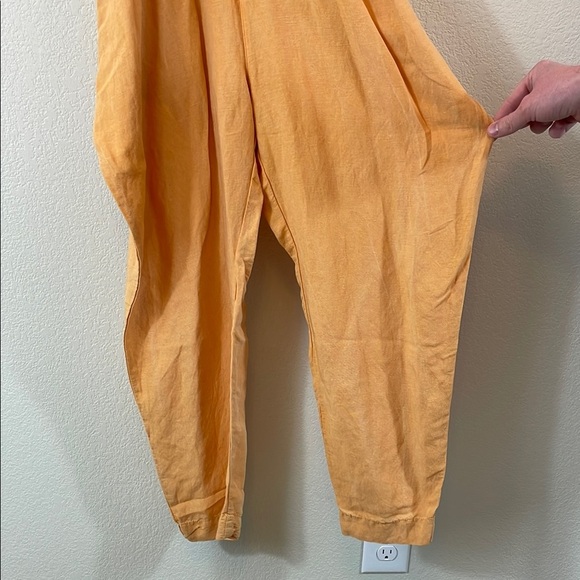Free People Linen Blend Orange Jumpsuit XS - Picture 7 of 14